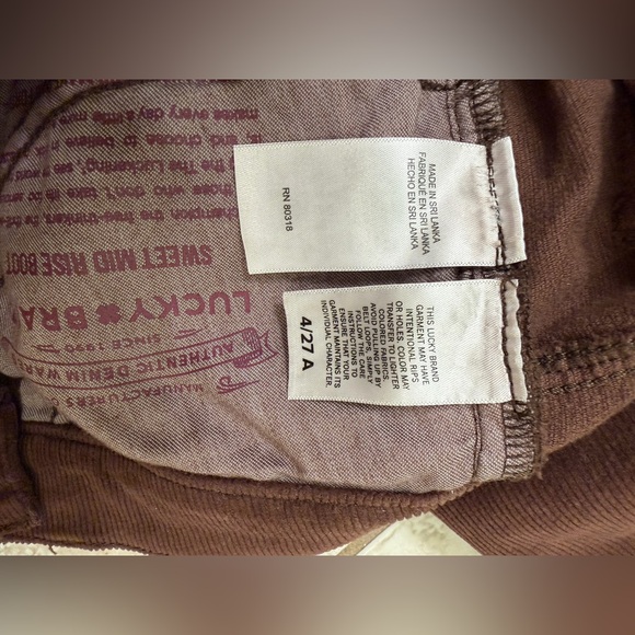 Lucky Brand Mid Rise Corduroy Sweet Boot - Picture 12 of 14